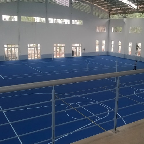 Sơn sân bóng rổ 2 lớp POLEXFLOR 2026 trong nhà
